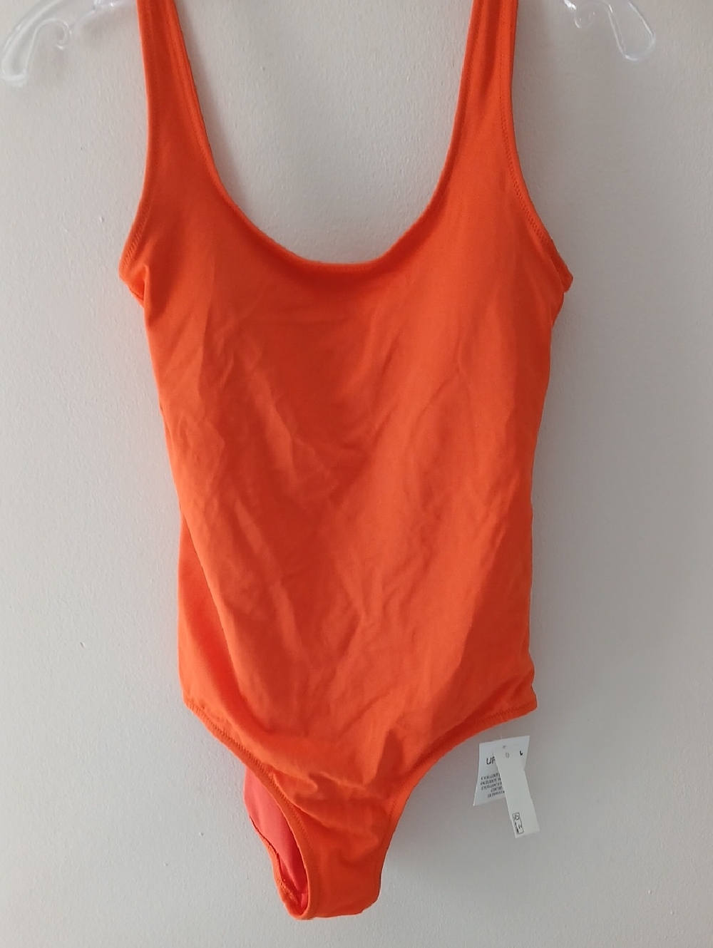 Amazon Essentials Bright Orange Scoop One-Piece Swimsuit